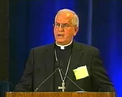 Archbishop Joseph Kurtz speaks to the U.S. bishops' assembly on Nov. 15