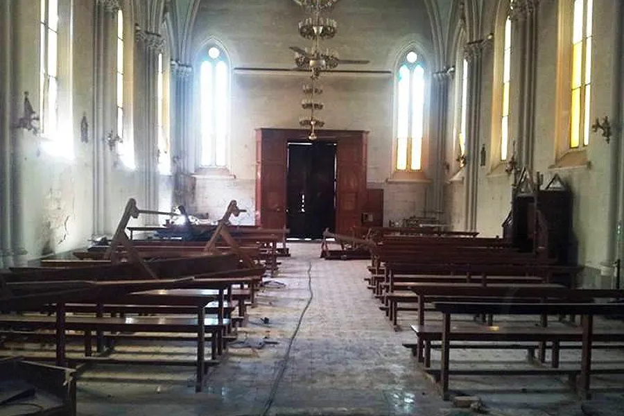 St. Teresa parish in Assiut, Egypt, attacked by Muslim Brotherhood members in August, 2013. Credit: Aid to the Church in Need.