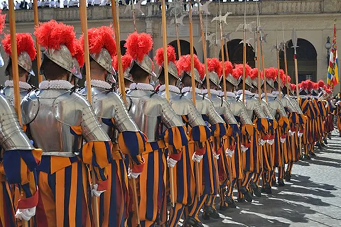 Swearing in of the Swiss Guard at the Vatican on May 6, 2014. Credit: Daniel Ibáñez/CNA.