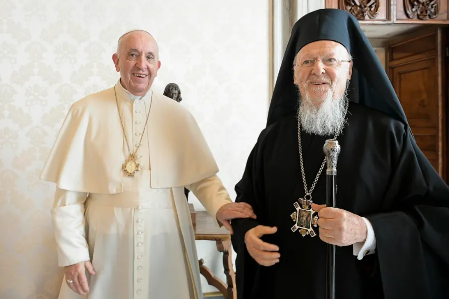Pope to Orthodox patriarch: ‘Bonds of faith, hope and charity’ unite two churches