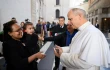 Nadia Howlader is given a key to a new apartment by Pope Leo XIV on Nov. 16 on the ninth World Day of the Poor.