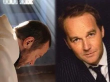 A monk in "Of Gods and Men" and the film's director Xavier Beauvois.