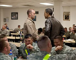 President Obama meets with troops at Bagram Air Base in Afghanistan.?w=200&h=150