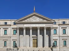 The Palacio de las Cortes in Madrid, where Spain's Congress of Deputies meets.