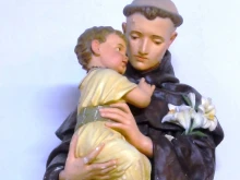 A statue of St. Anthony stands in the St. Francis Chapel run by the Franciscan Friars of the Atonement in upstate New York.