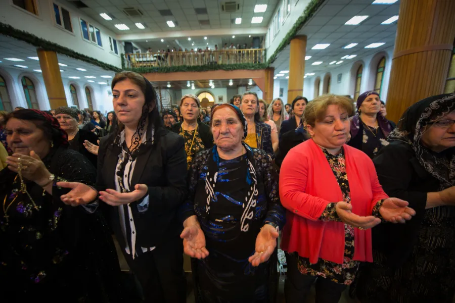 Mass at the Chaldean Cathedral in Erbil, Iraq, on April 12, 2015. Credit: Mazur/catholicnews.org.uk.?w=200&h=150