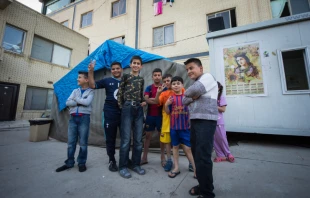 Children of families that sought refuge in Erbil, the capital of the Kurdistan Region of Iraq, April 11, 2015. Credit: Mazur/catholicnews.org.uk.