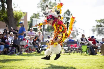 1 A St Josephs student dances in a pow wow Courtesy of St Josephs Indian School  