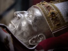 Pope Celestine V was canonized in 1313 and since 1327 has been buried in the Basilica of Santa Maria di Collemaggio in L'Aquila.