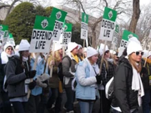College women march in support of the unborn at the Jan. 24 March for Life