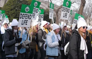College women march in support of the unborn at the Jan. 24 March for Life