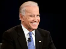 U.S. Vice President Joe Biden smiles during the vice presidential debate at Centre College October 11, 2012 in Danville, Ky. 