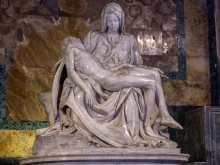 Michelangelo’s Pietà in St. Peter’s Basilica.
