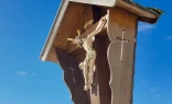 A roadside wooden crucifix in Bavaria.