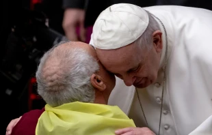 Pope Francis at the general audience Jan. 15, 2020 in Paul VI Hall.   Daniel Ibanez/CNA.