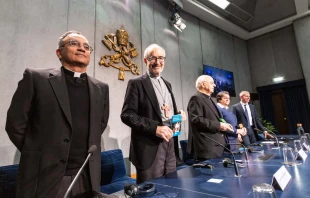 Vatican officials at a Feb. 12 press conference.   Daniel Ibanez/CNA