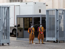 Members of the Pontifical Swiss Guard at the Vatican.