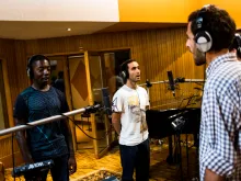 Singers record the theme song for World Youth Day 2023 in Lisbon, Portugal. Credit: Lisboa2023.org.