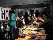 A Caritas Poland ‘Tent of Hope’ in Krościenko, southern Poland.