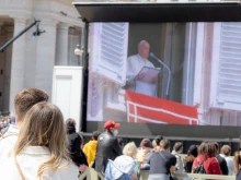 Pope Francis led the “Regina Caeli" on Monday, April 18, 2022, at St. Peter's Square.