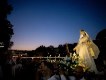 A statue of Our Lady of Mount Carmel was carried in procession in Rome’s Trastevere neighborhood on July 24, 2022.