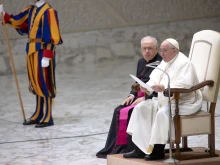 Pope Francis speaking at the general audience, Dec. 7, 2022