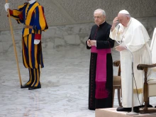 Pope Francis prayed for victims of the earthquake in Turkey and Syria during his general audience on Feb. 8, 2023.