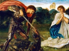 Edward Burne-Jones, “St. George Kills the Dragon,” 1866