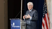 Professor Robert P. George speaks at Heritage Foundation event commemorating the 100th anniversary of Pierce v. Society of Sisters on May 30, 2025.