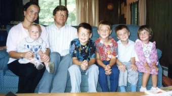 Ruth Pakaluk with her husband and five of their children.
