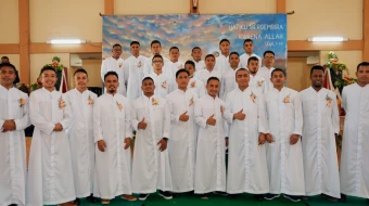 Seminarians at St. Paul’s Major Seminary on the Indonesian island of Flores.