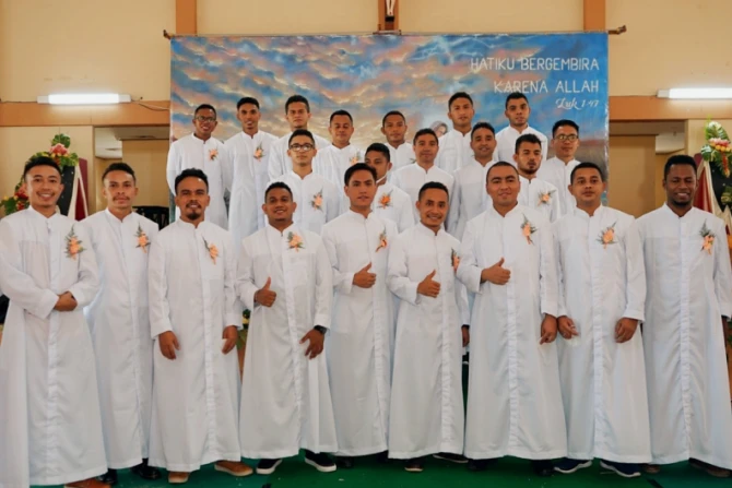 Seminarians at St. Paul's Major Seminary on the Indonesian island of Flores
