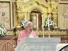 Archbishop Socrates B. Villegas of Lingayen-Dagupan celebrates Mass at the Metropolitan Cathedral of St. John the Evangelist, Dagupan City, on Dec. 13, 2025.