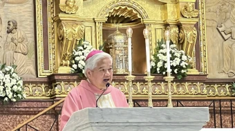 Archbishop Socrates B. Villegas of Lingayen-Dagupan celebrates Mass at the Metropolitan Cathedral of St. John the Evangelist, Dagupan City, on Dec. 13, 2025.