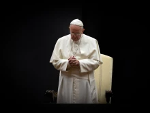 Pope Francis leads a prayer vigil at the Vatican, Oct. 3, 2015.