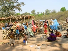 Christian refugees living among the brush since they were not allowed to return to their native villages after refusing to participate in a "reconversion ritual" in February 2009.