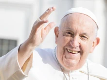 Pope Francis greets pilgrims at the Wednesday general audience in St. Peter's Square on March 22, 2023.