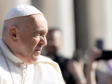 Pope Francis at the Wednesday general audience in St. Peter's Square on May 24, 2023.