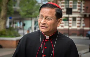 Cardinal Charles Maung Bo in London, England, on May 12, 2016. Credit: Mazur/catholicnews.org.uk. 