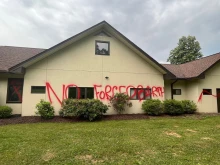 Mountain Area Pregnancy Services, a pro-life pregnancy center in Asheville, North Carolina, had its windows smashed and was spray-painted with pro-abortion messaging on June 6 or June 7, 2022.