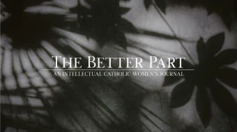 Promo photo for the The Better Part Journal of shadows of Madonna lilies for the Blessed Virgin Mary.