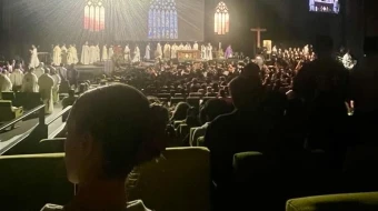 Thousands of young pilgrims gather for the closing Mass of the Australian Catholic Youth Festival at the Melbourne Convention and Exhibition Centre on Tuesday, Dec. 2, 2025.