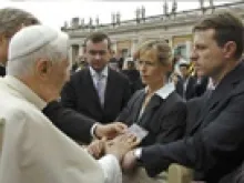The Pope consoles Gerry and Kate McCann