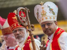 Mar Joseph Srampickal is consecrated Bishop of the Syro-Malabar Eparchy of Great Britain at Preston North End stadium on Oct. 9, 2016. Photo 
