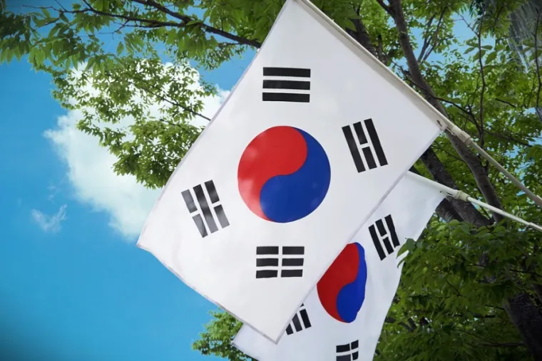 South Korean flags. Credit: Prachatai (CC BY-NC-ND 2.0).