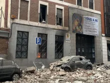 The aftermath of the explosion near the Puerta de Toledo in Madrid, Spain, Jan. 20, 2021. Credit: @Jnxx251 via Twitter.