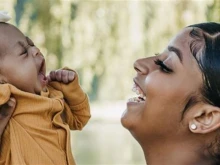 A mother and her baby who were served by one of Pregnancy Care Alliance's member centers.