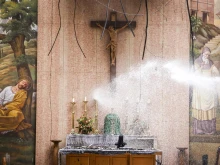 Firefighters worked for hours to put out the fire at St. Joseph’s Catholic Church in Salem, Oregon, Aug. 31, 2023.