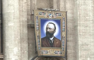 Once an “ordained” Satanic priest, Bartolo Longo underwent one of the most dramatic conversions in recent Church history. He was canonized a saint on Sunday, Oct. 19, 2025, in St. Peter’s Square at the Vatican. Credit: Courtney Mares/CNA