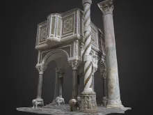 3D model of the Sessa Aurunca Cathedral, Italy.